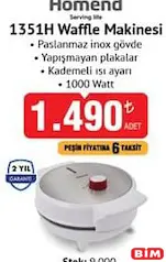 HOMEND 1351H WAFFLE MAKİNESİ HOMEND 1351H WAFFLE MAKİNESİ